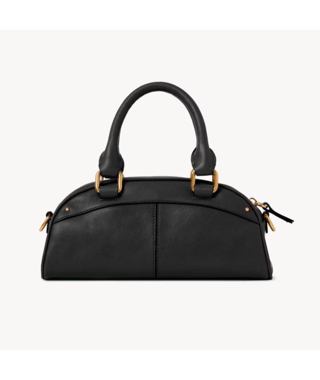 CHLOE Черная кожаная сумка через плечо, фото 2