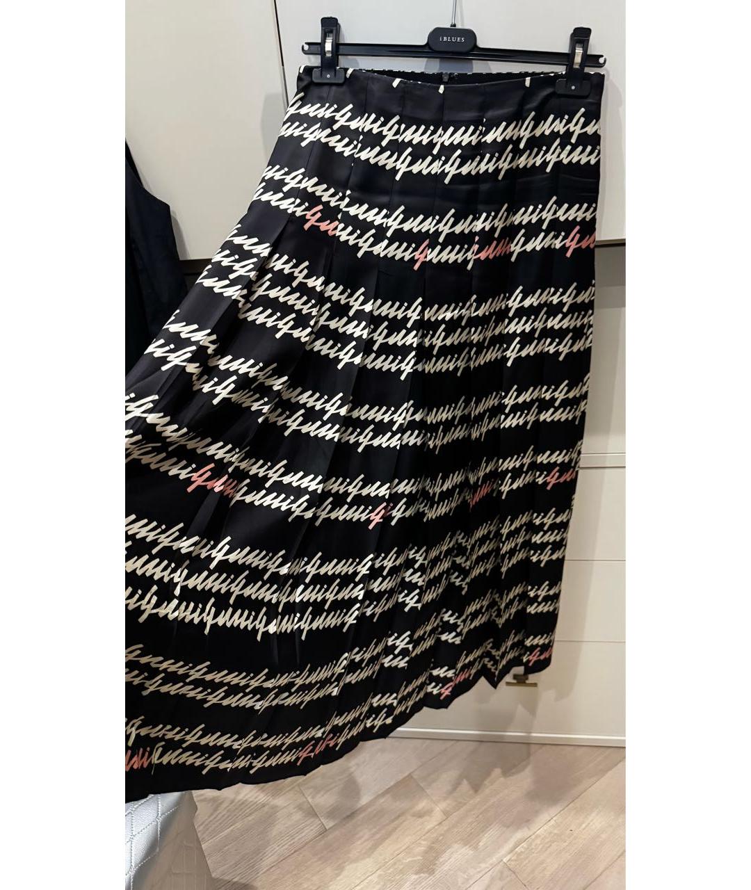 GUCCI Черная шелковая юбка макси, фото 2