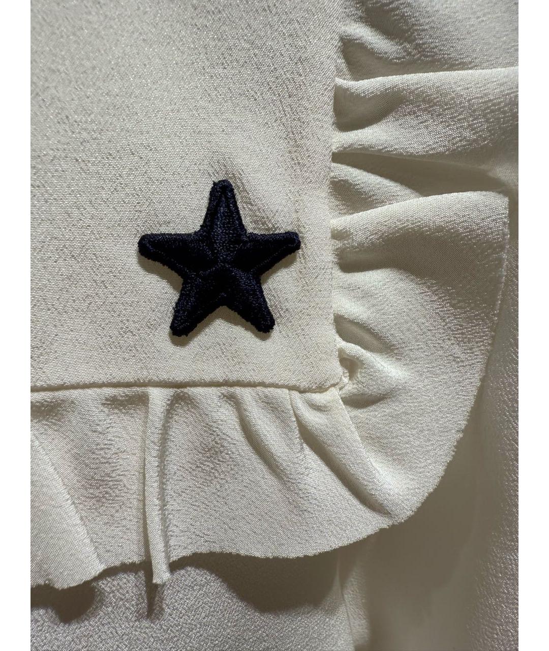 MIU MIU Белая шелковая блузы, фото 4