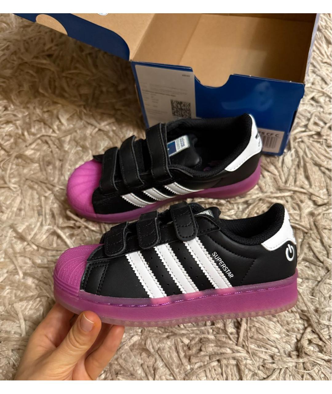 ADIDAS Черные кожаные кеды, фото 9