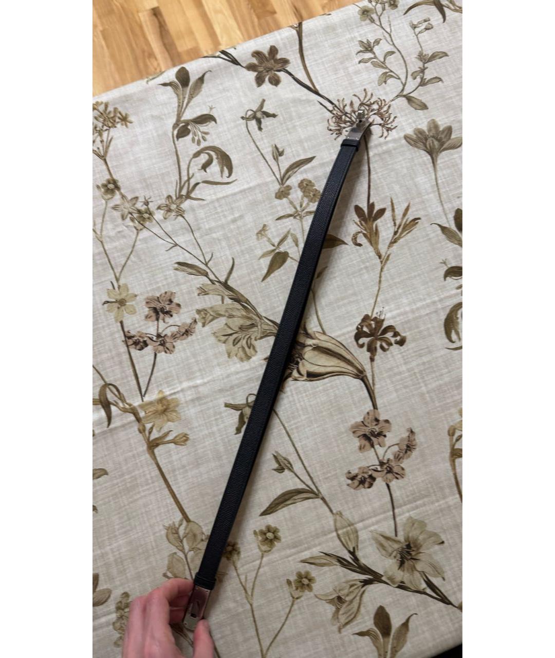 HERMES Черный кожаный ремень, фото 4