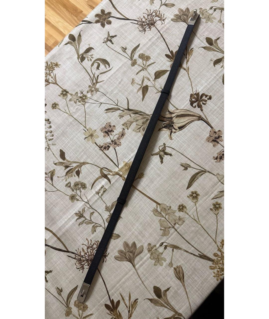 HERMES Черный кожаный ремень, фото 8