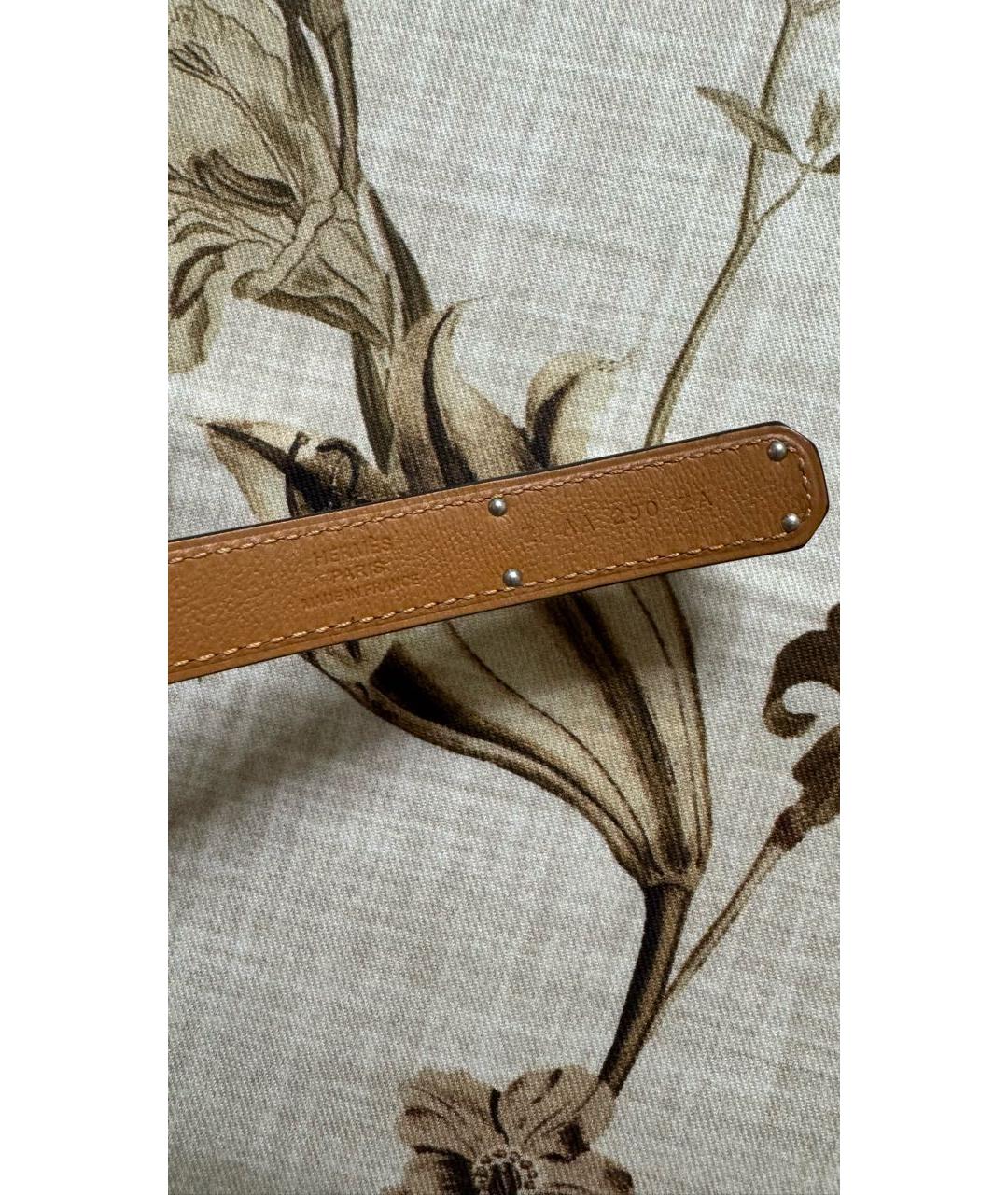 HERMES Черный кожаный ремень, фото 6