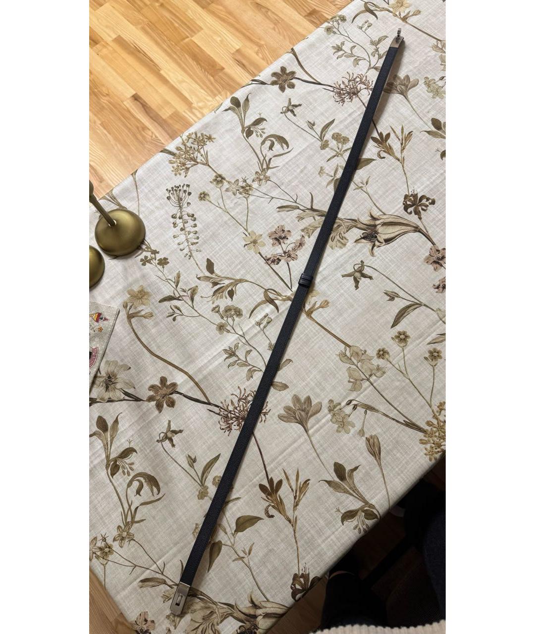 HERMES Черный кожаный ремень, фото 5