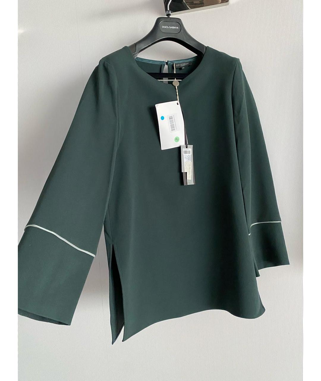 ANTONELLI Зеленая вискозная блузы, фото 3