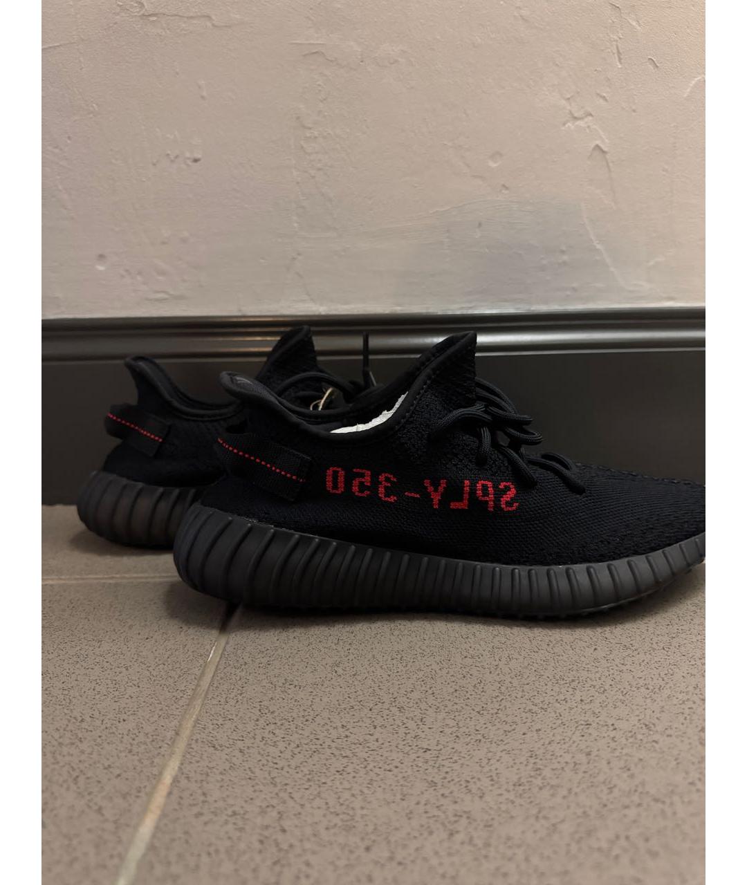 ADIDAS YEEZY Черные текстильные низкие кроссовки / кеды, фото 6