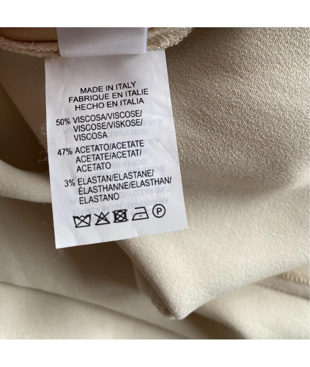 ANTONELLI Бежевая вискозная блузы, фото 7