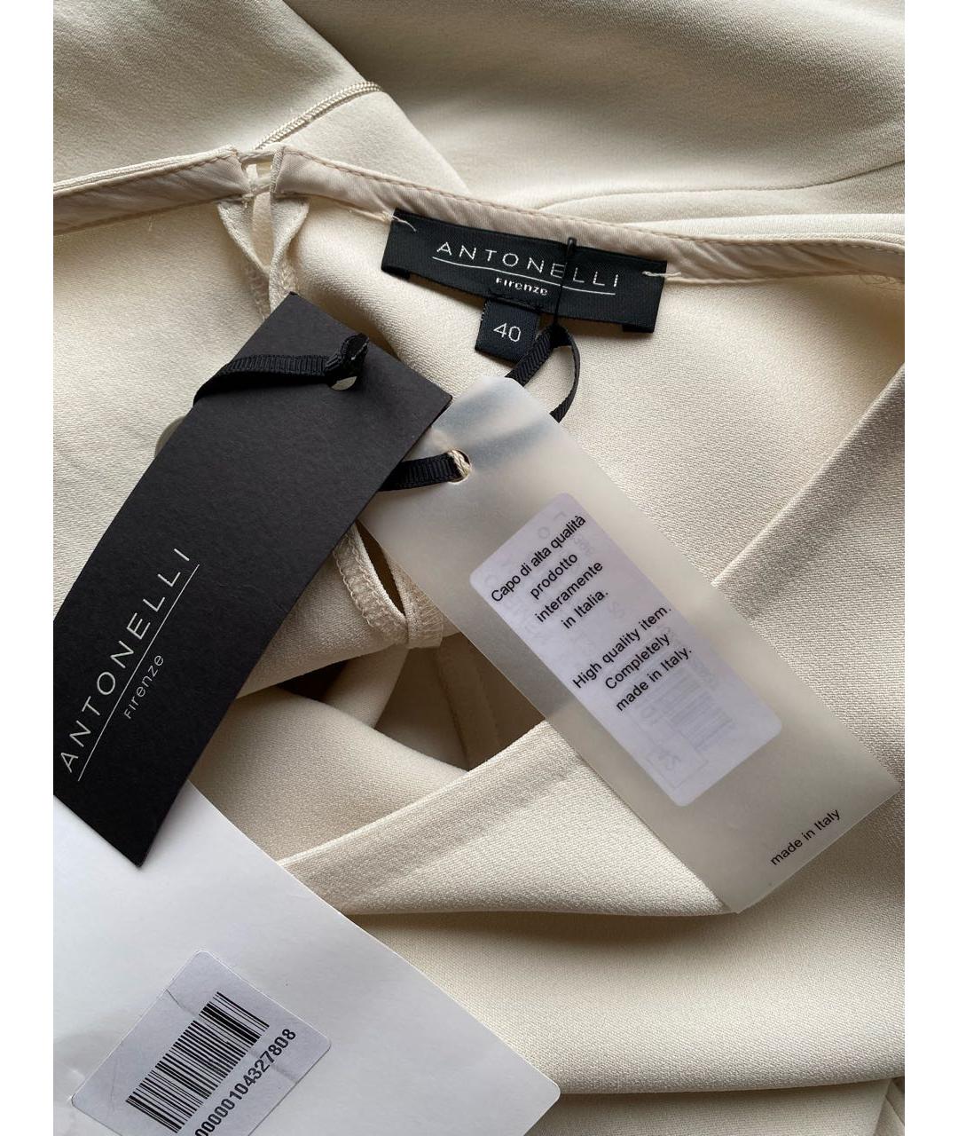 ANTONELLI Бежевая вискозная блузы, фото 5