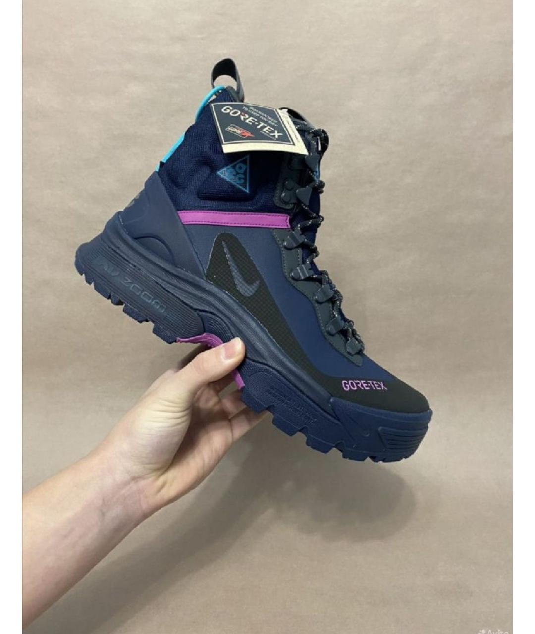 NIKE ACG Темно-синие высокие ботинки, фото 5