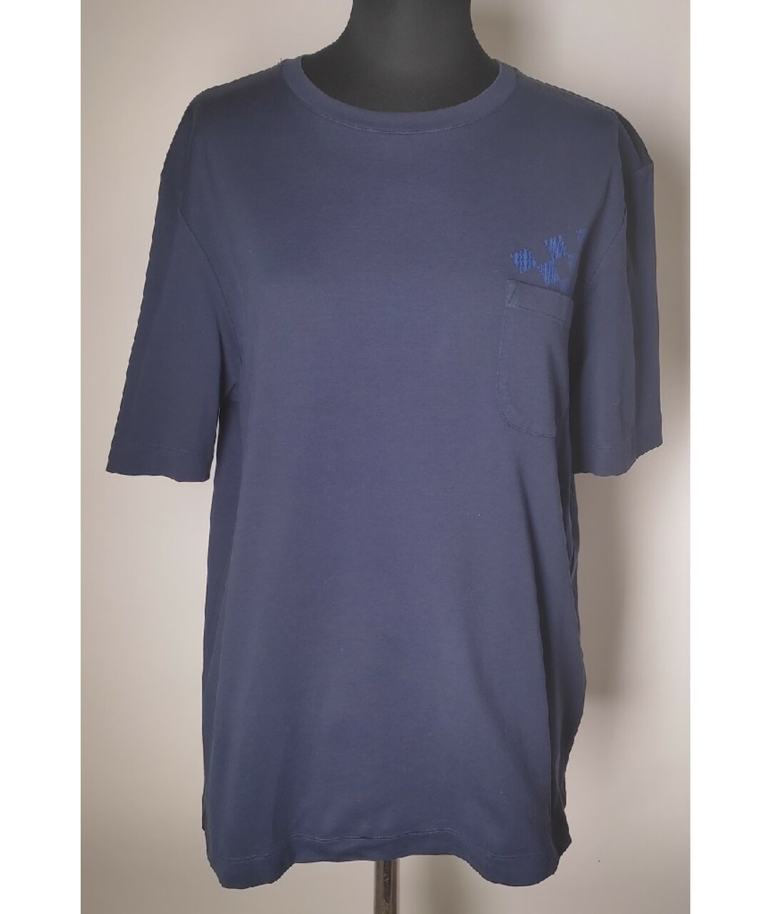 LOUIS VUITTON PRE-OWNED Темно-синяя хлопковая футболка, фото 7