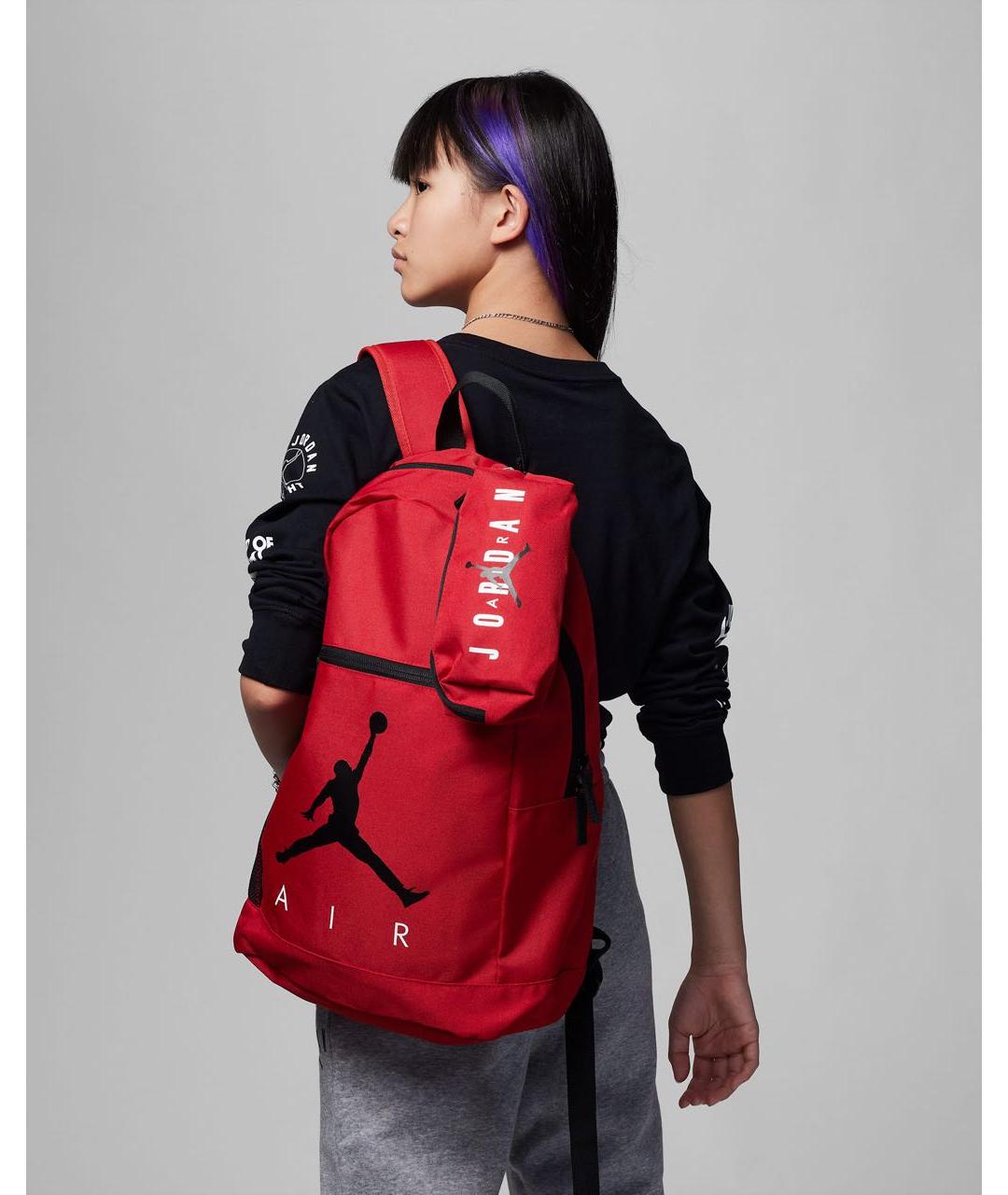JORDAN Красный синтетический рюкзак, фото 6