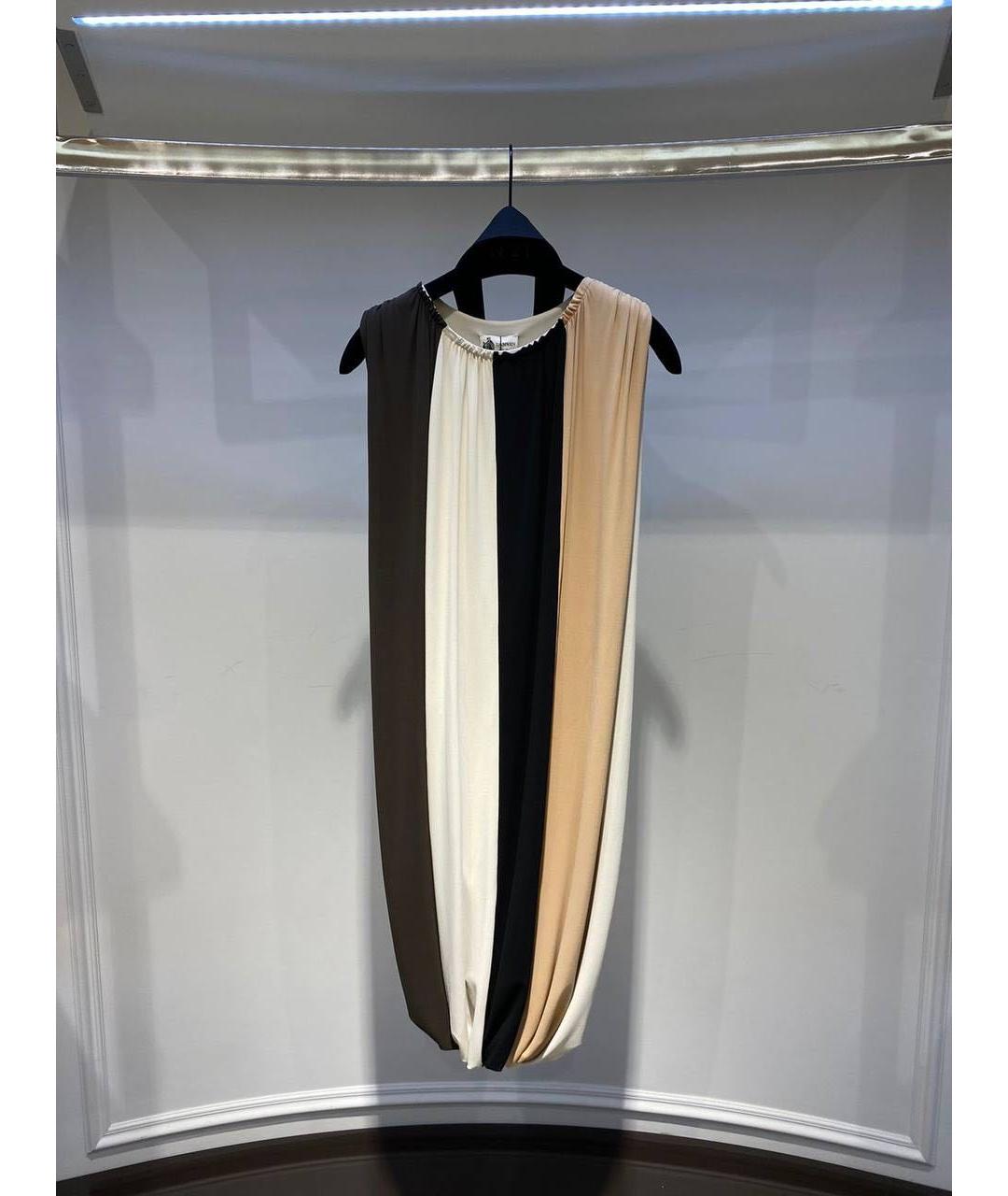 LANVIN Мульти повседневное платье, фото 3