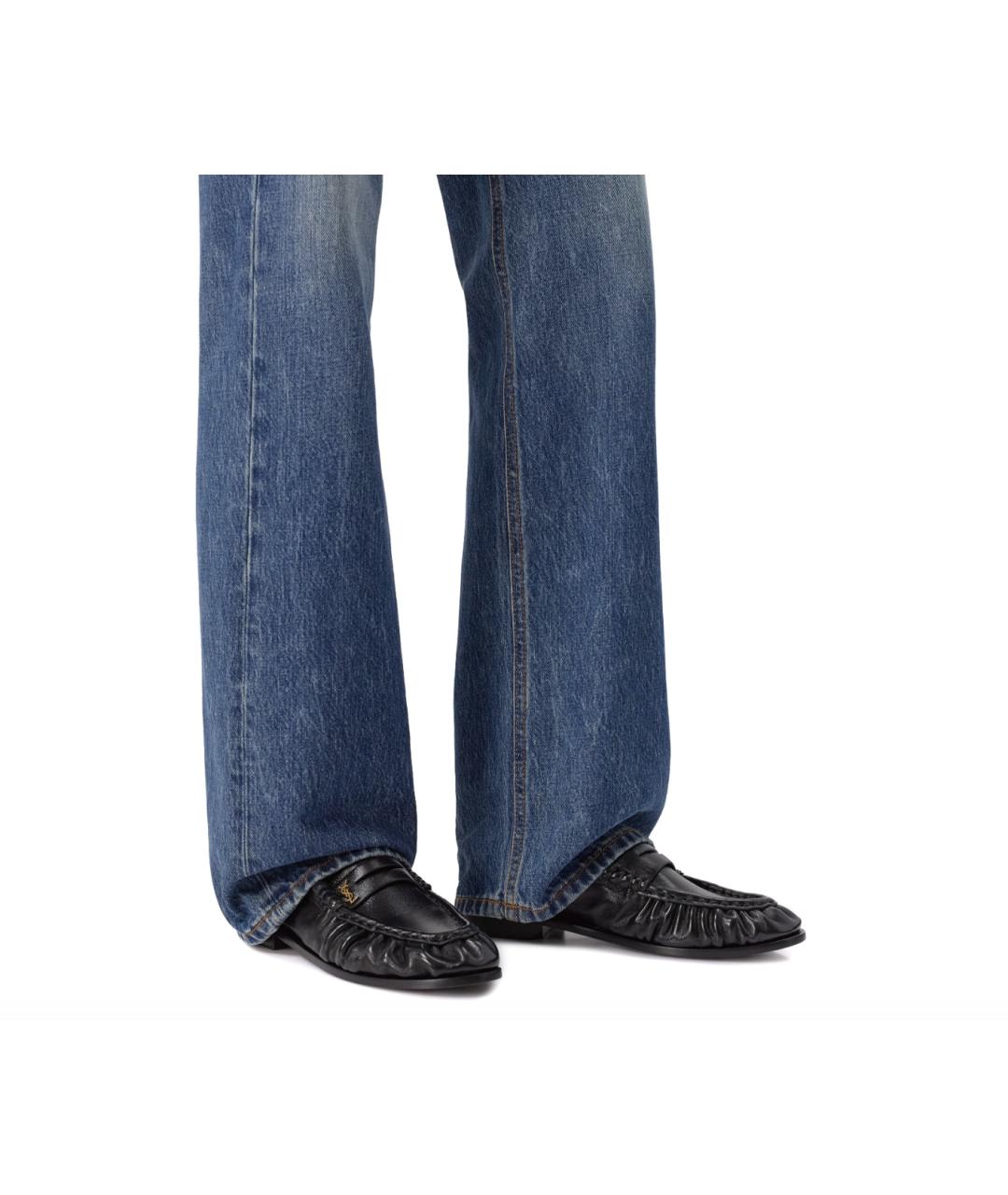 SAINT LAURENT Черные кожаные лоферы, фото 2