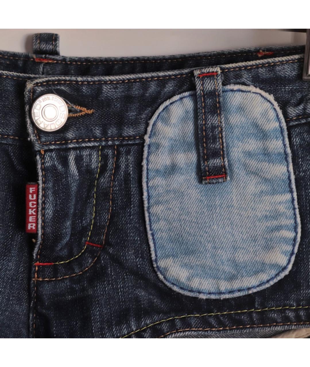 DSQUARED2 Темно-синие хлопковые шорты, фото 4