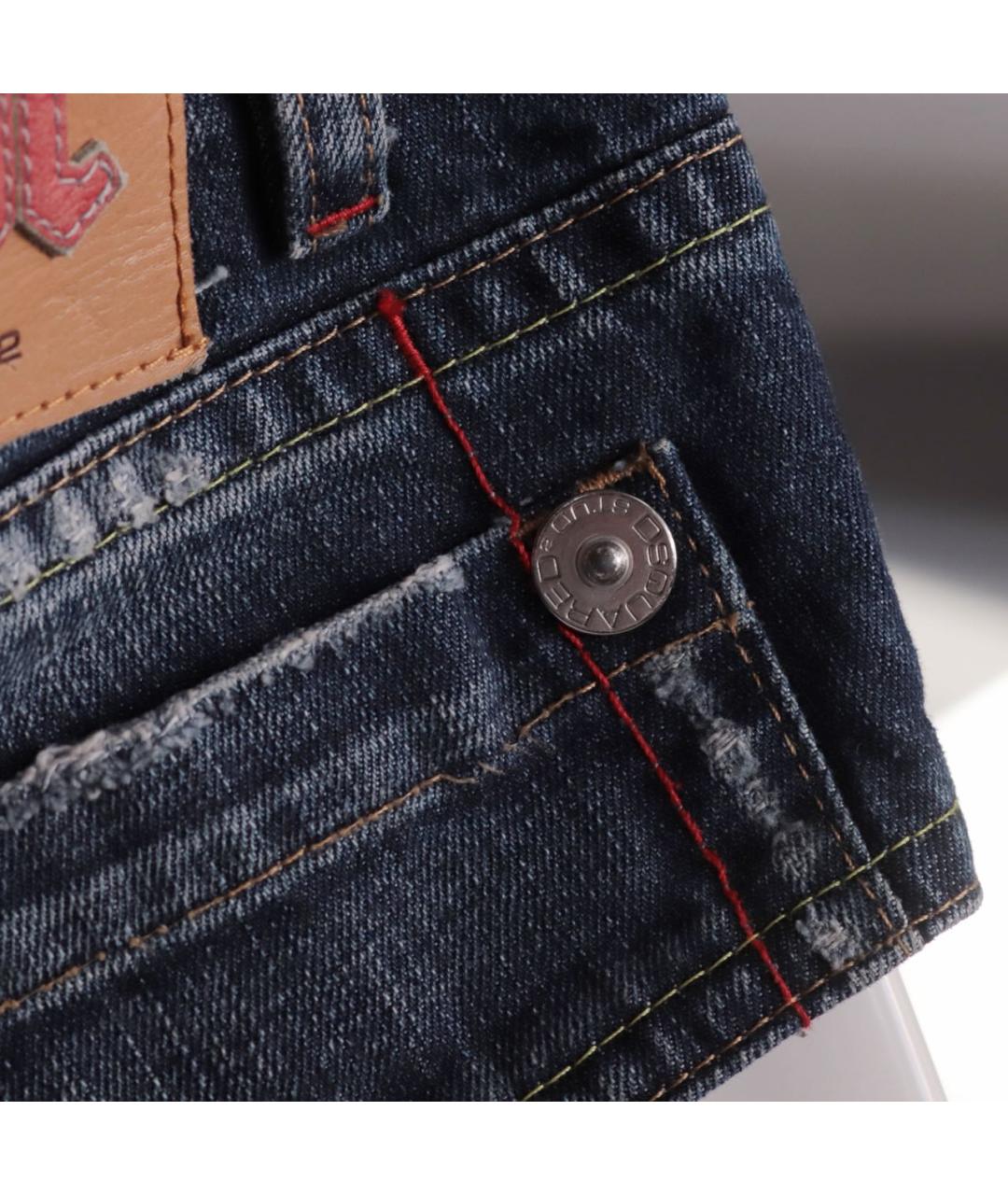 DSQUARED2 Темно-синие хлопковые шорты, фото 6