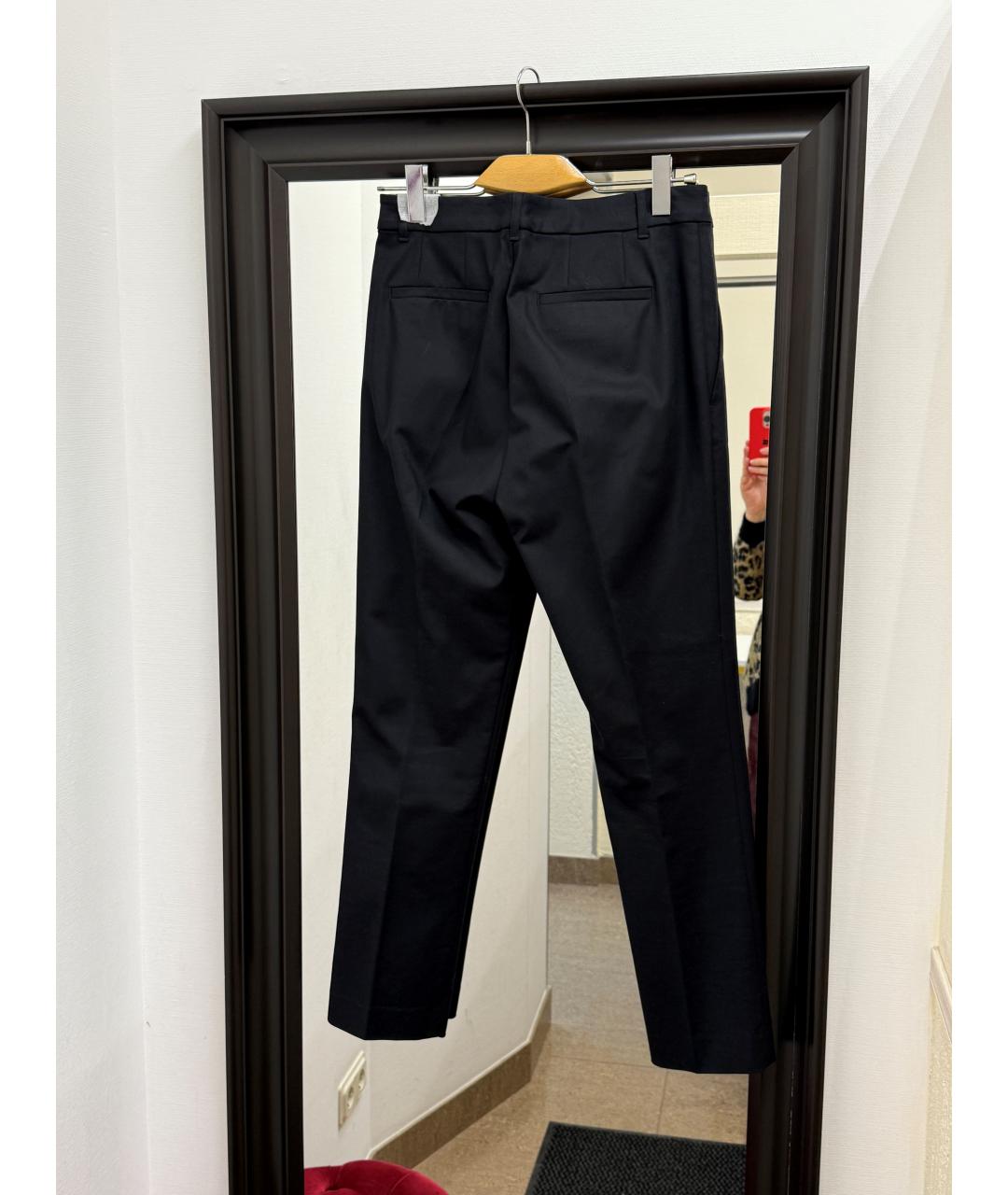 RALPH LAUREN Черные хлопковые брюки узкие, фото 2