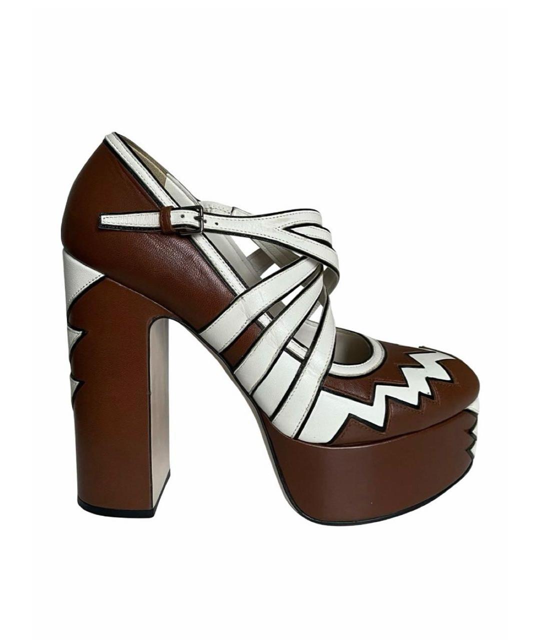 MIU MIU Мульти кожаные туфли, фото 1