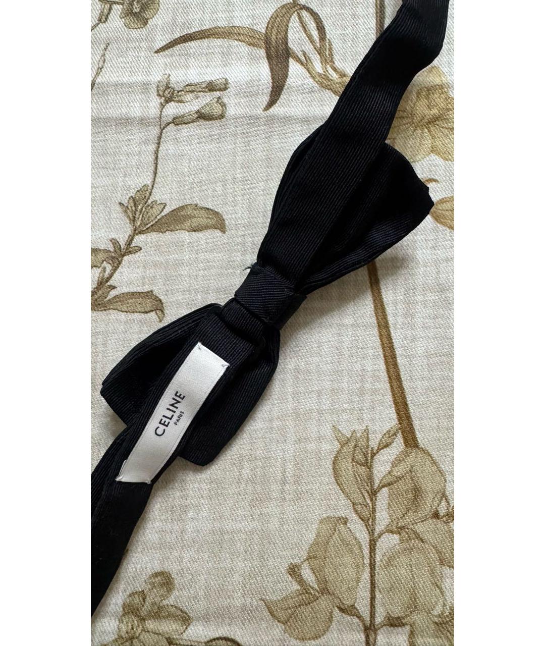 CELINE Черный хлопковый платок, фото 3