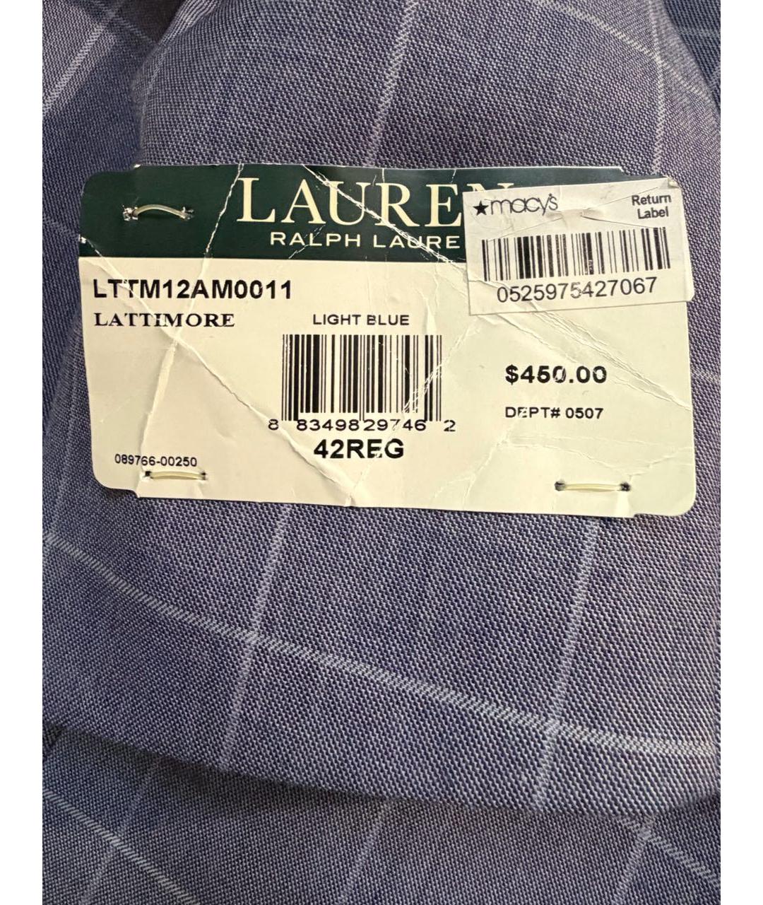 RALPH LAUREN Синий шерстяной пиджак, фото 7