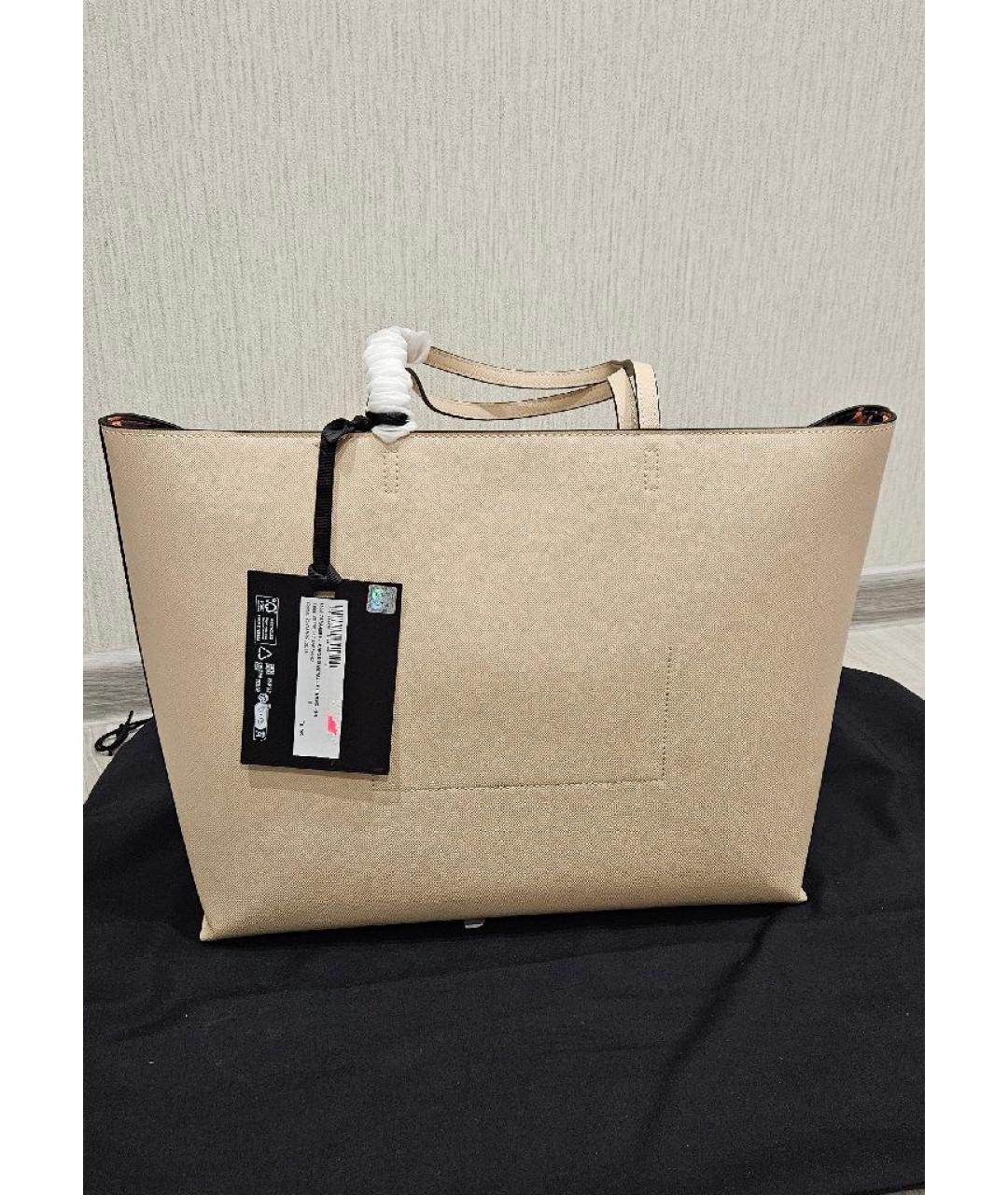 JUST CAVALLI Бежевая сумка через плечо из искусственной кожи, фото 4