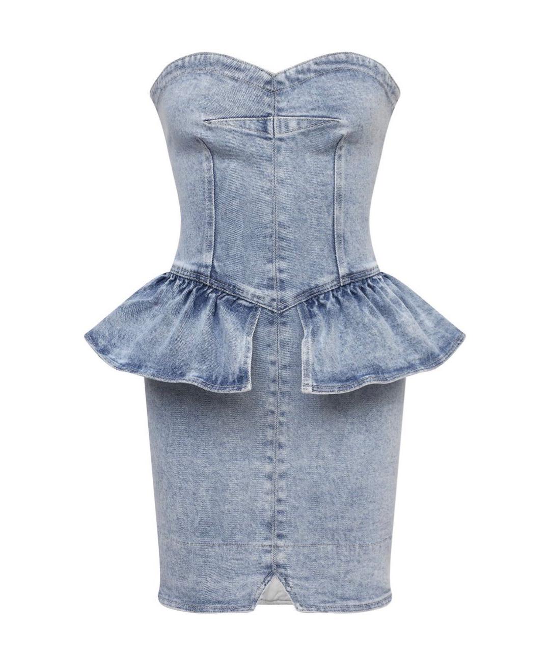 ISABEL MARANT Голубое деним повседневное платье, фото 1