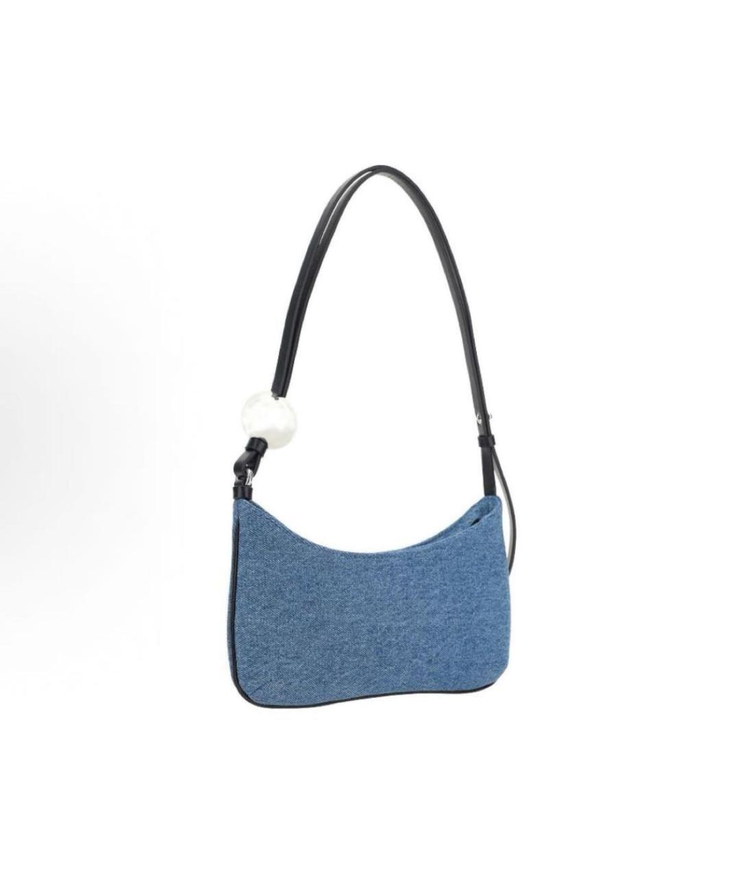 JACQUEMUS Синяя деним сумка через плечо, фото 3