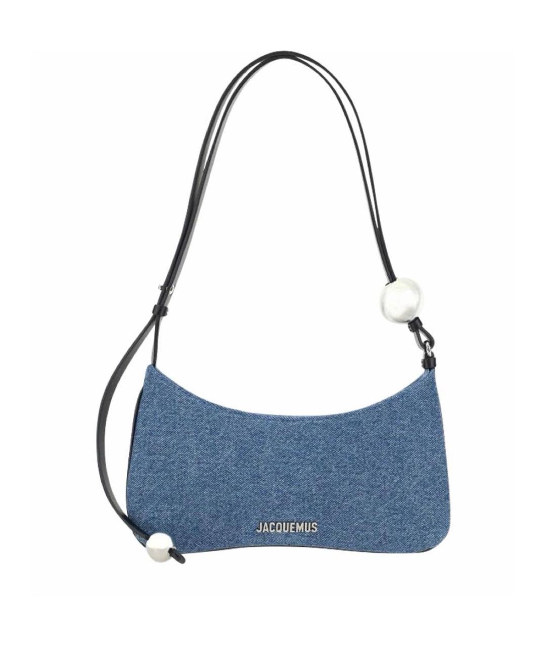 JACQUEMUS Синяя деним сумка через плечо, фото 8