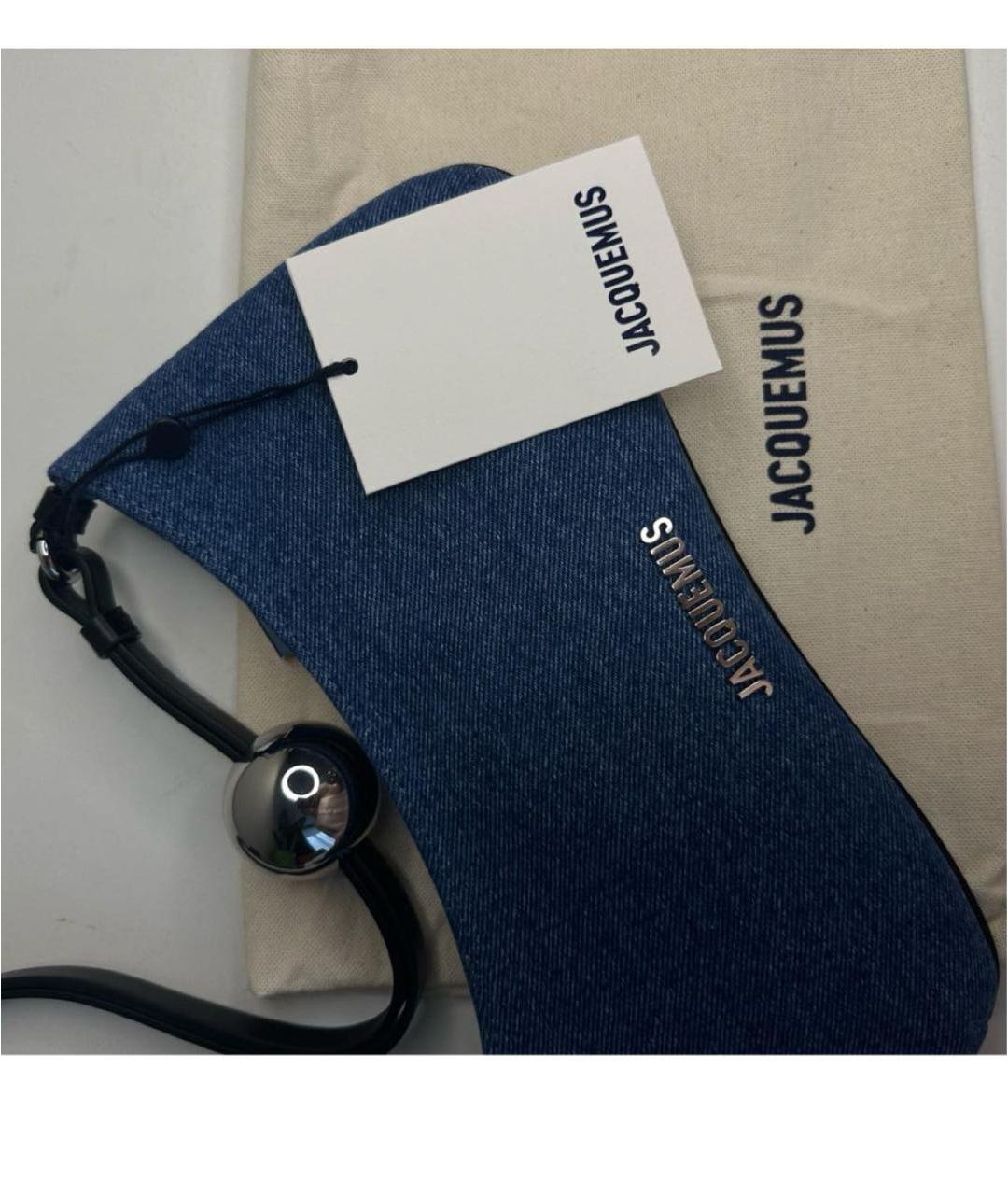 JACQUEMUS Синяя деним сумка через плечо, фото 5