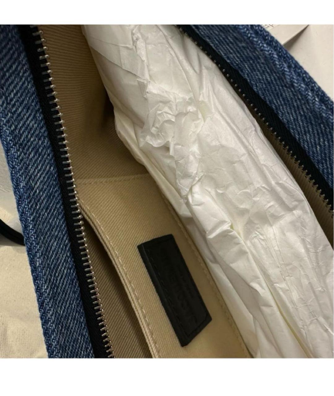 JACQUEMUS Синяя деним сумка через плечо, фото 7