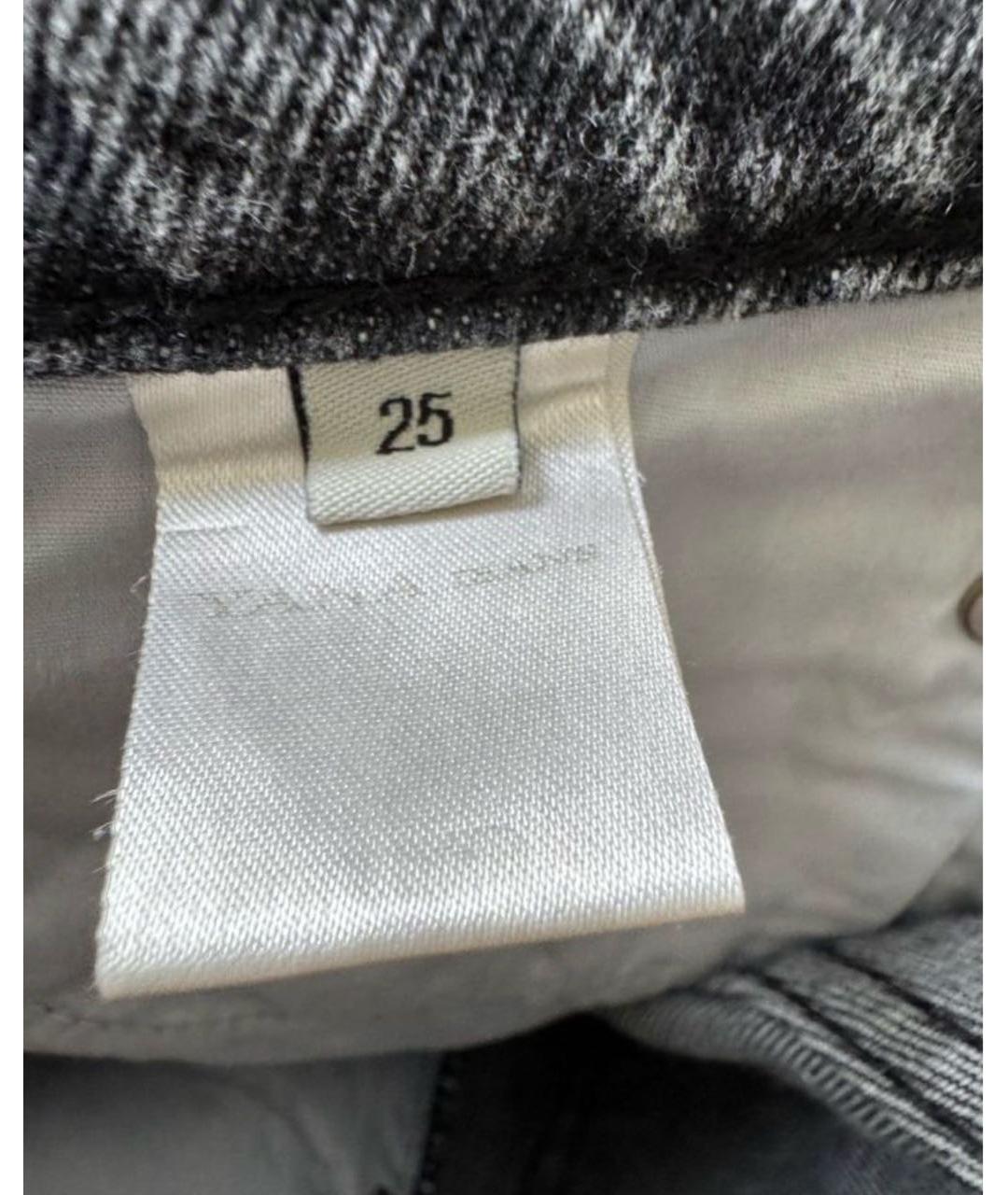 YANA RASKOVALOVA Антрацитовые хлопковые прямые джинсы, фото 7