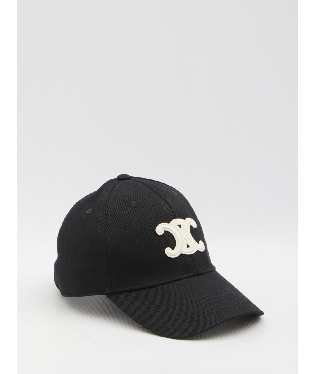 CELINE Черная хлопковая кепка, фото 3