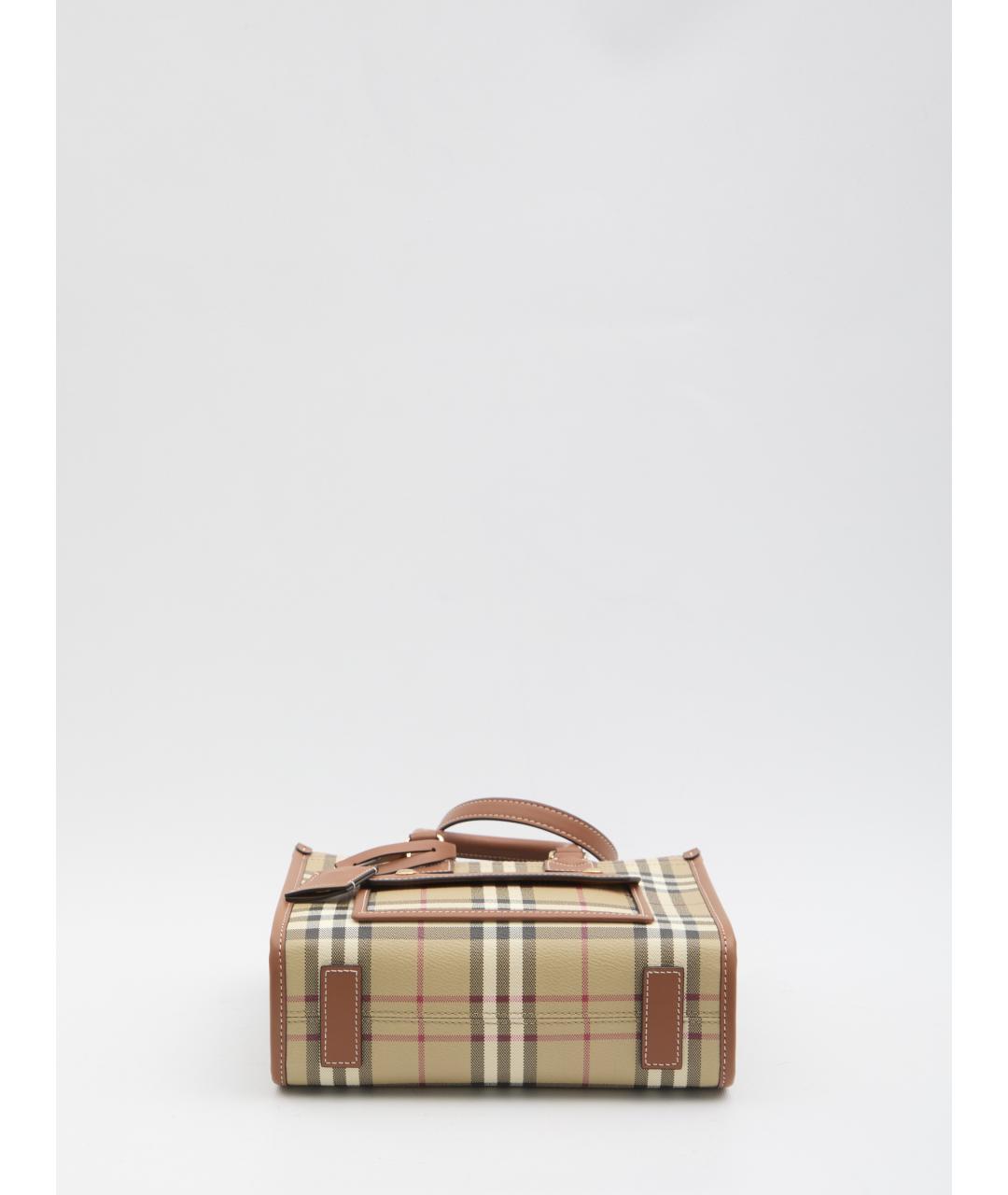 BURBERRY Коричневая сумка через плечо из искусственной кожи, фото 3