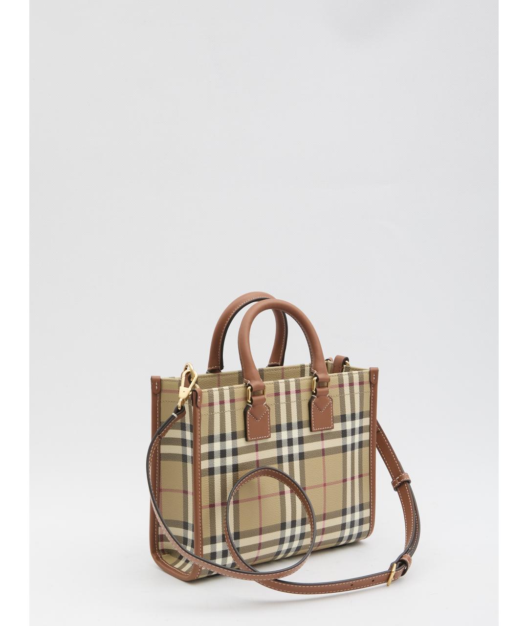 BURBERRY Коричневая сумка через плечо из искусственной кожи, фото 2