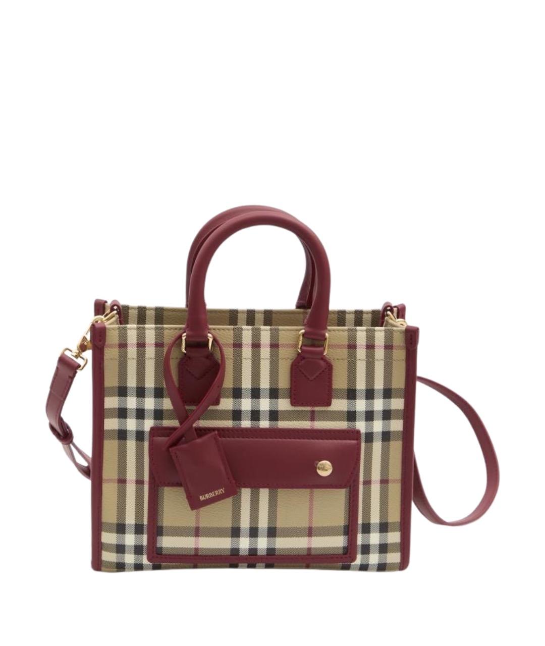 BURBERRY Бежевая сумка через плечо из искусственной кожи, фото 1