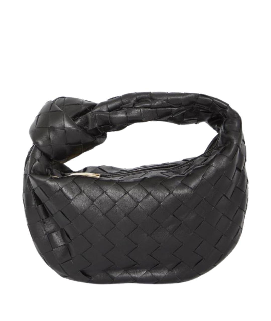 BOTTEGA VENETA Черная кожаная сумка через плечо, фото 1