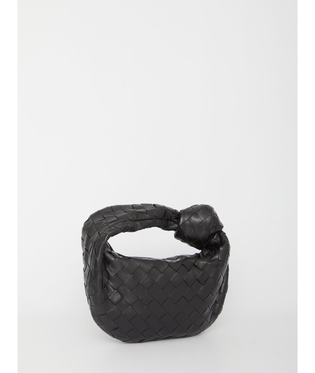 BOTTEGA VENETA Черная кожаная сумка через плечо, фото 2