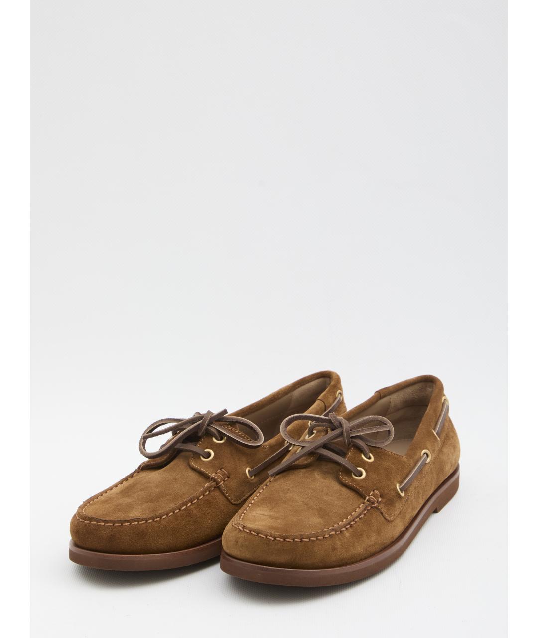 GIANVITO ROSSI Коричневые кожаные лоферы, фото 2