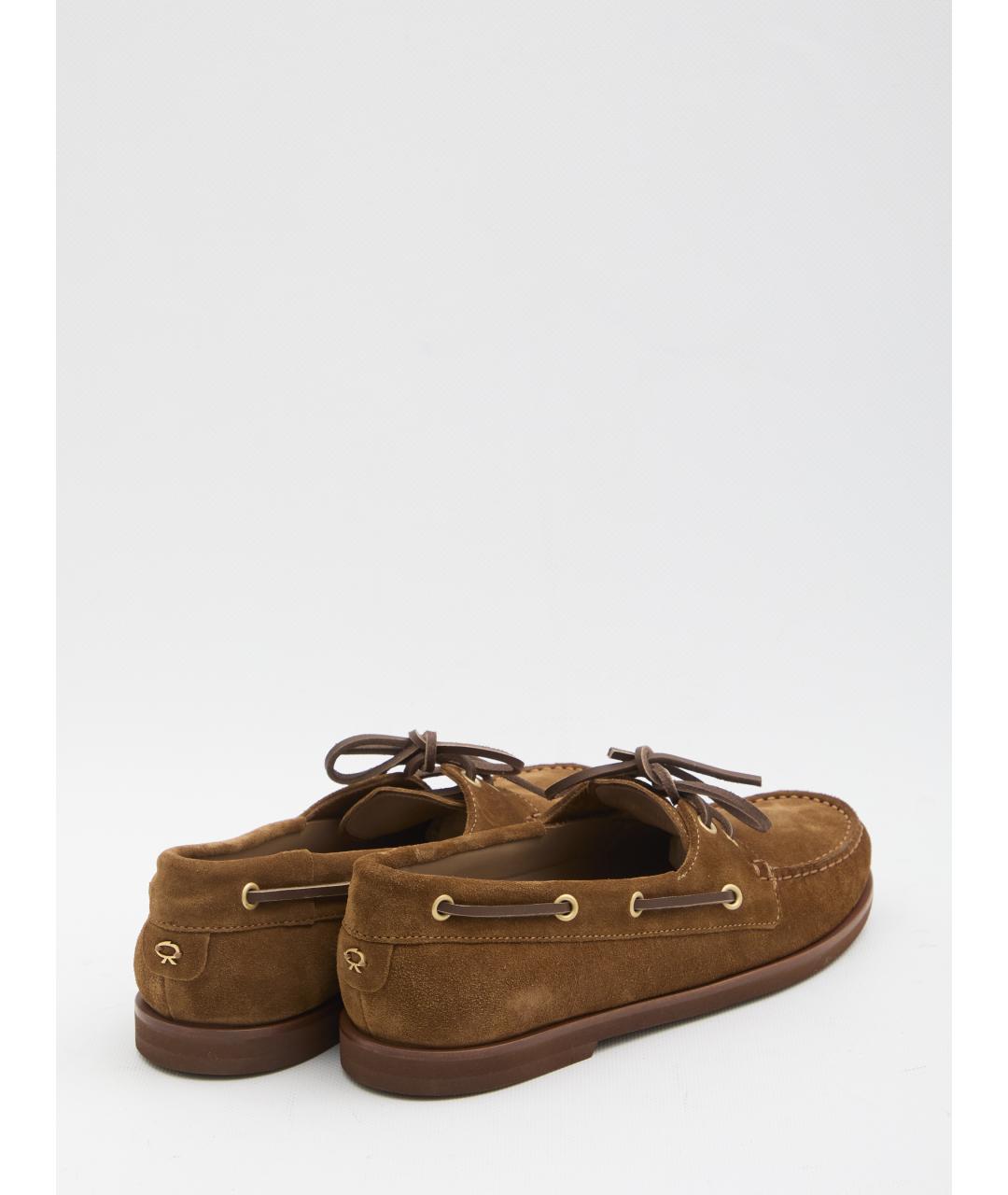 GIANVITO ROSSI Коричневые кожаные лоферы, фото 3