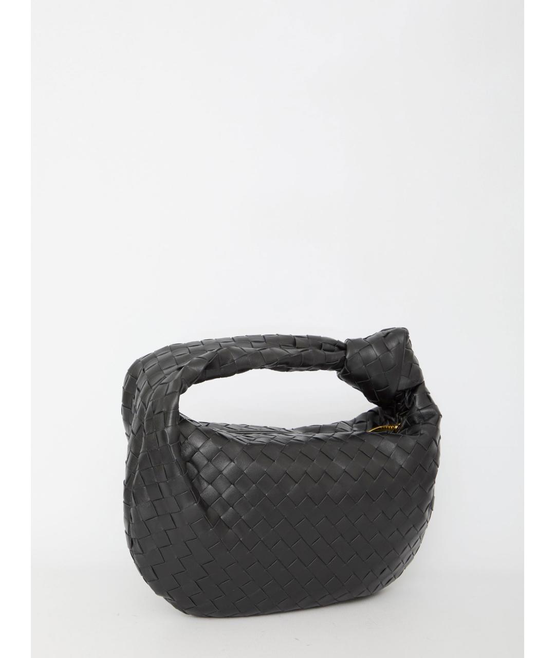 BOTTEGA VENETA Черная кожаная сумка через плечо, фото 2