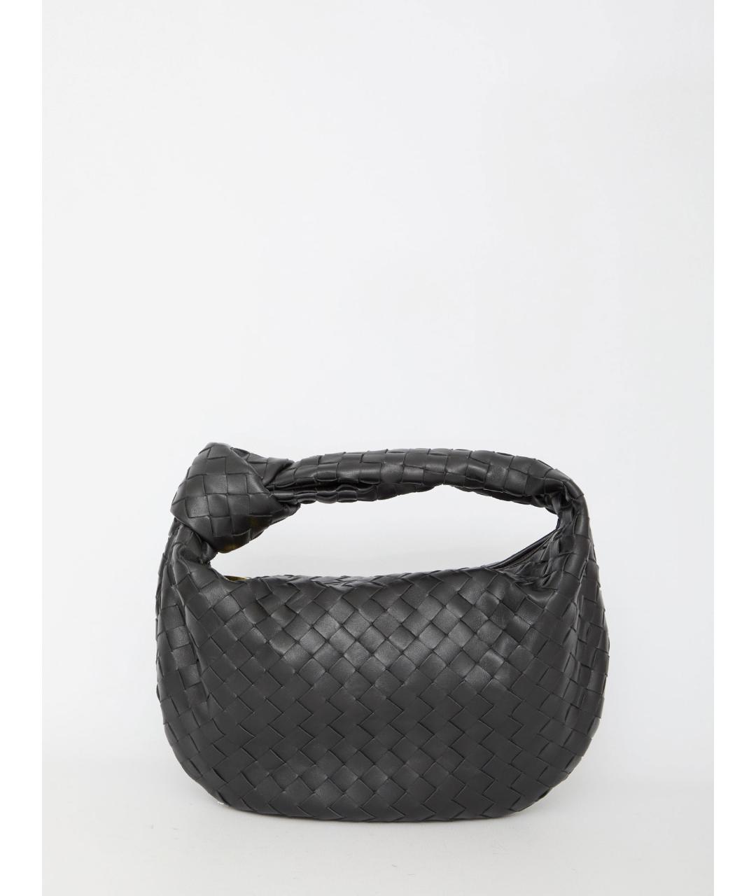 BOTTEGA VENETA Черная кожаная сумка через плечо, фото 5