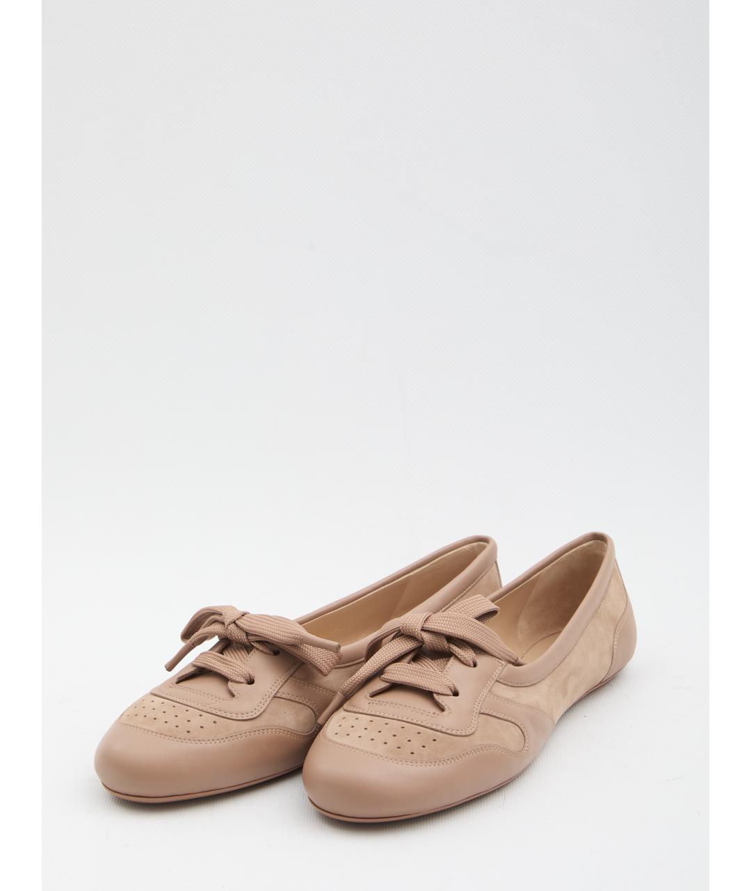 GIANVITO ROSSI Розовые кожаные балетки, фото 2