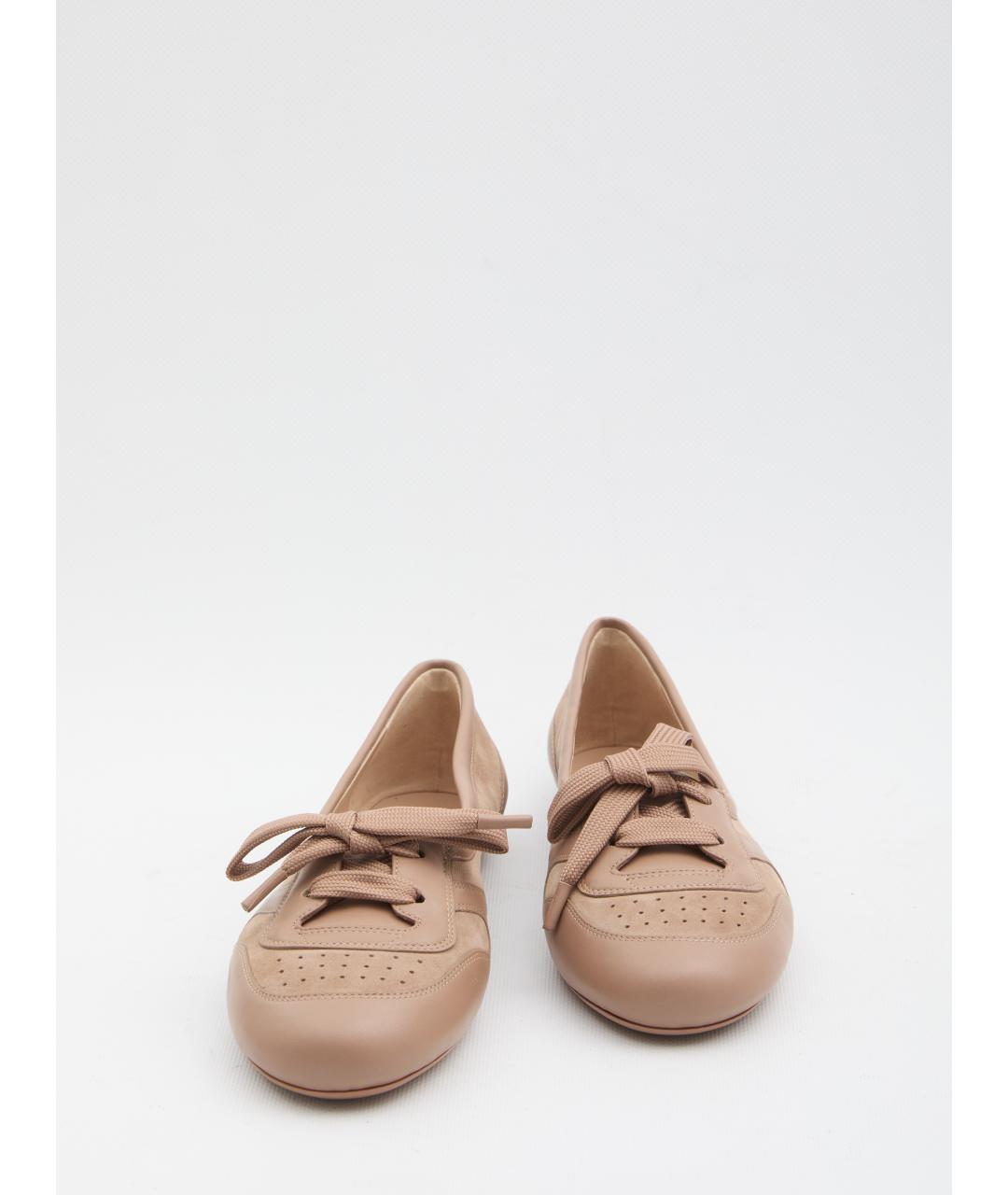 GIANVITO ROSSI Розовые кожаные балетки, фото 5