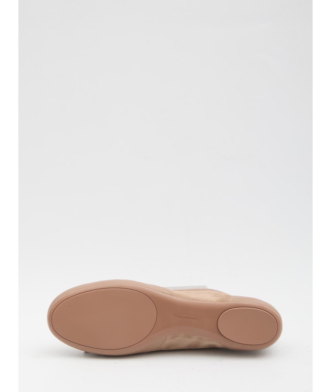 GIANVITO ROSSI Розовые кожаные балетки, фото 4