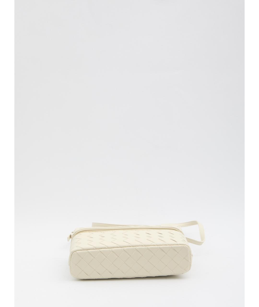 BOTTEGA VENETA Бежевая кожаная сумка через плечо, фото 4