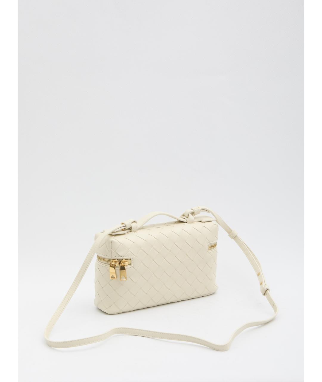 BOTTEGA VENETA Бежевая кожаная сумка через плечо, фото 3