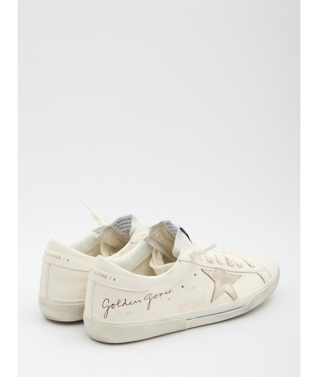 GOLDEN GOOSE DELUXE BRAND Белые кожаные низкие кроссовки / кеды, фото 3