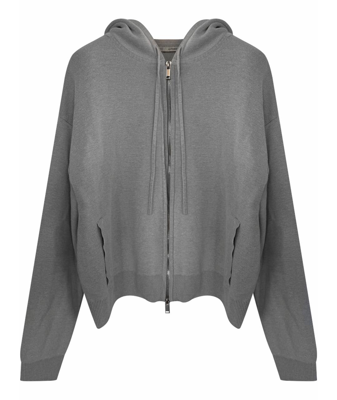 12 STOREEZ Серый вискозный джемпер / свитер, фото 1