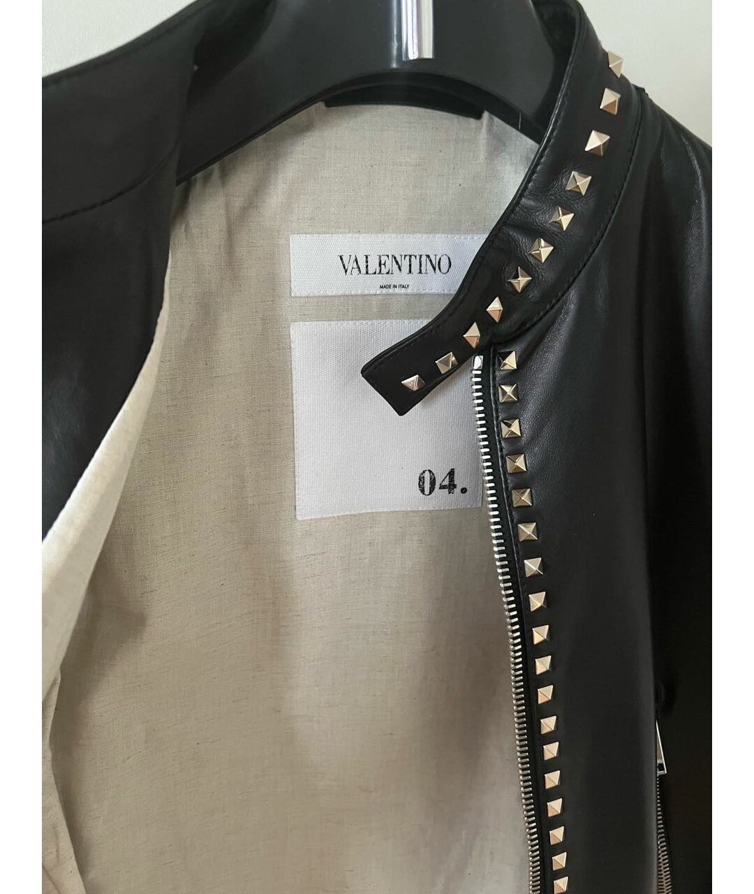 VALENTINO Черная кожаная куртка, фото 3