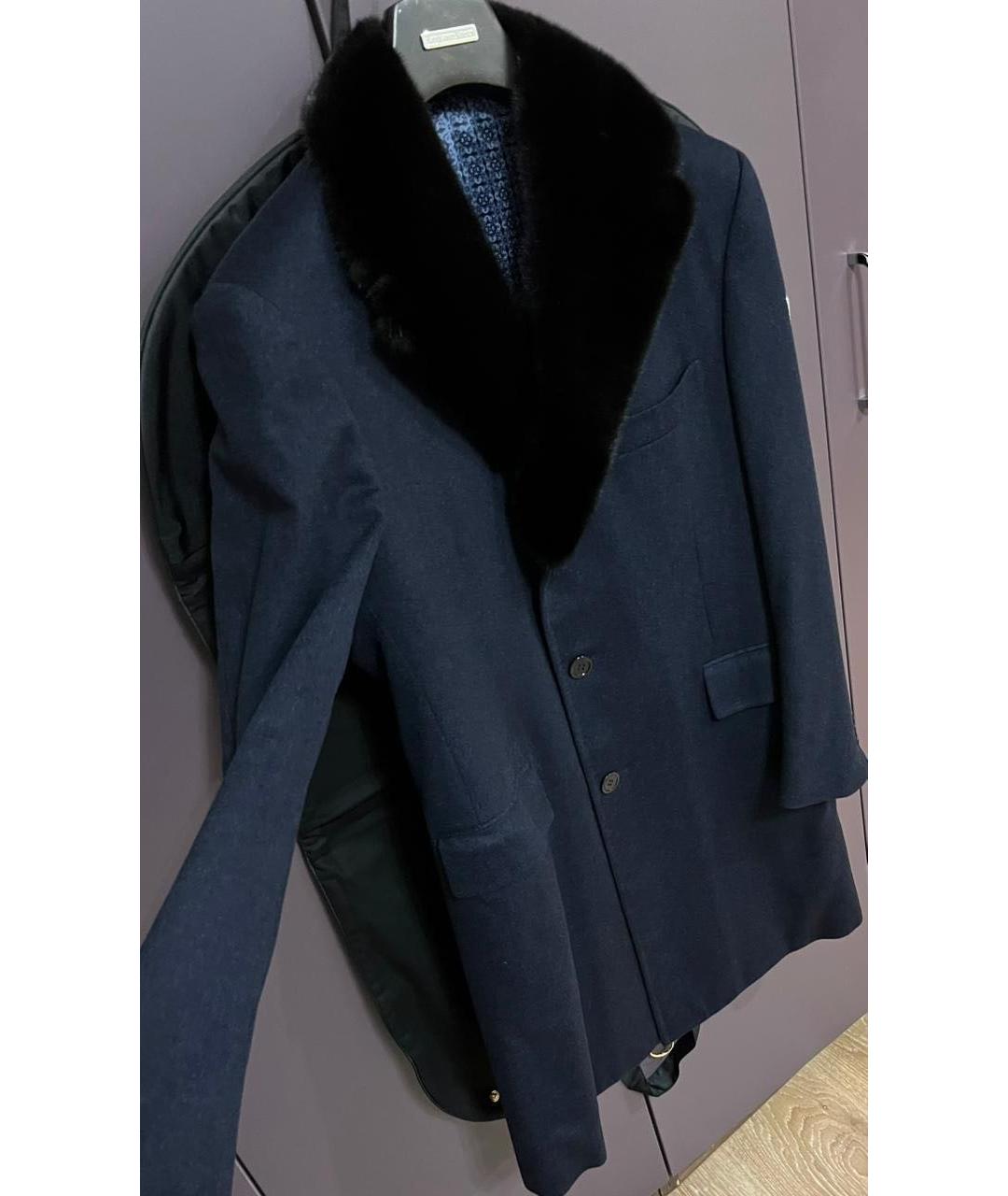 STEFANO RICCI Синее кашемировое пальто, фото 4