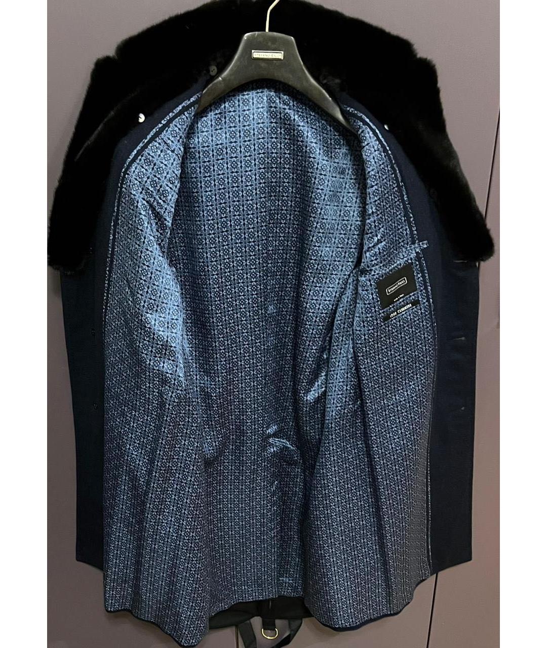 STEFANO RICCI Синее кашемировое пальто, фото 2